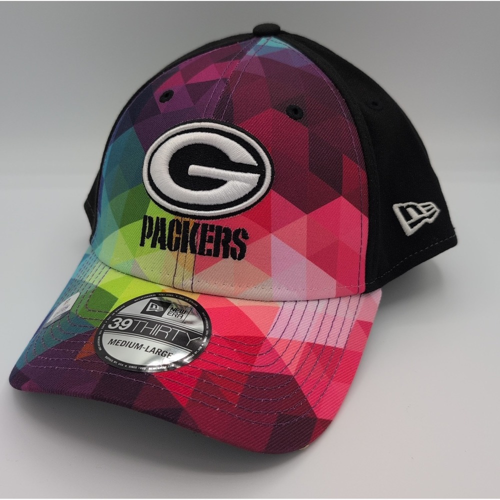 New Era Green Bay Packers NFL Crucial Catch 39Thirty Hat Adult Flex Fit Size M/L